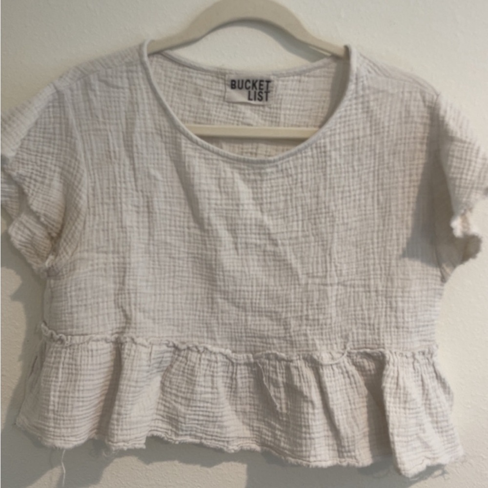 BUCKETLIST Women's Cream Top